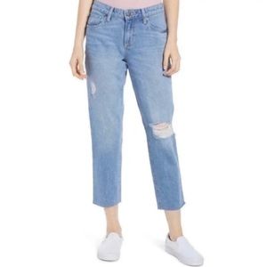 STS Blue Cara Straight Leg Denim, Distressed with Raw Hem